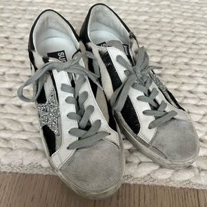 GOLDEN GOOSE GENIUNE CALF HAIR SIZE 37 ZEBRA PRINT